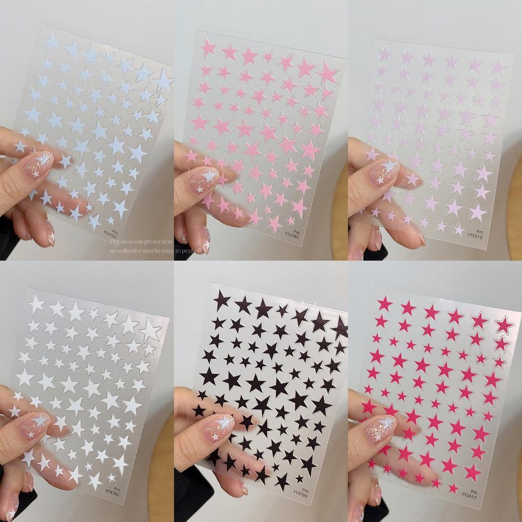 3D Waterproof Hollow Star Nail Stickers for Sweet & Cool Style