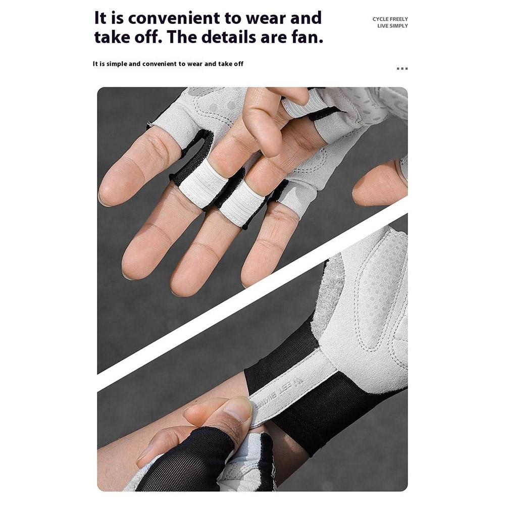 WEST BIKING YP0211265 Shock Absorbing Cycling Gloves Breathable Half Finger Anti Slip Mittens for Road Mountain Bike