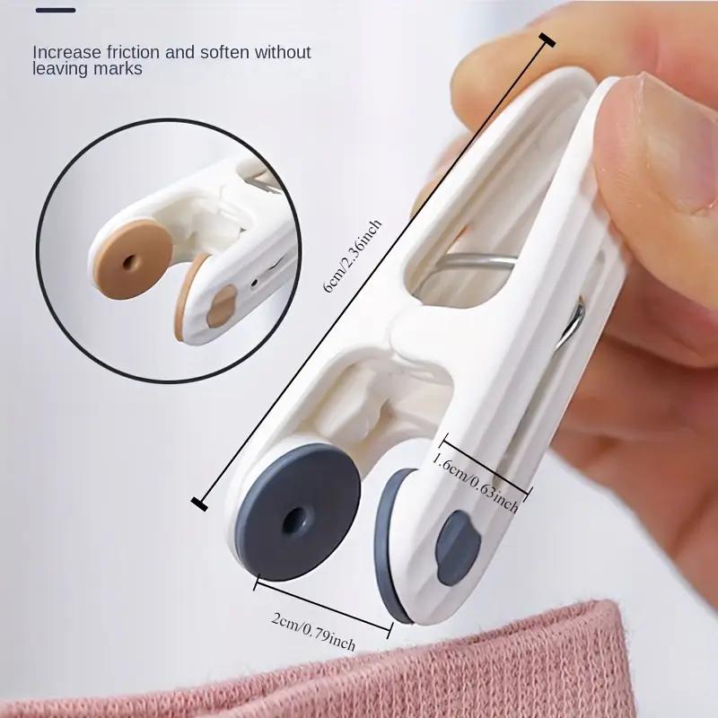 12 Stück Trocken-Steppdecken-Clips, große Clips, winddicht, feste Steppdecken-Clips, Kleider-Clips, nahtloser Bettlaken-Steppdecken-Clip aus Kunststoff für den Haushalt, zum Trocknen von Steppdecken