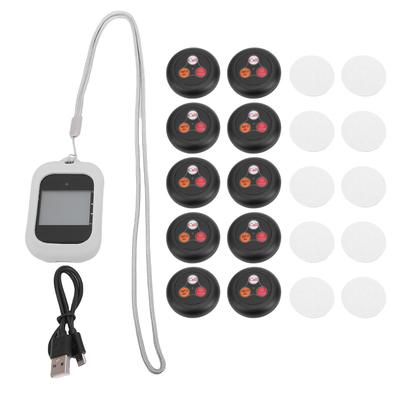 Bezdrátový systém vyvolávání Pager pro pečovatele s 10 tlačítky volání 1 přijímač 433,92 MHz Pagingový systém pro restaurace pro kliniku