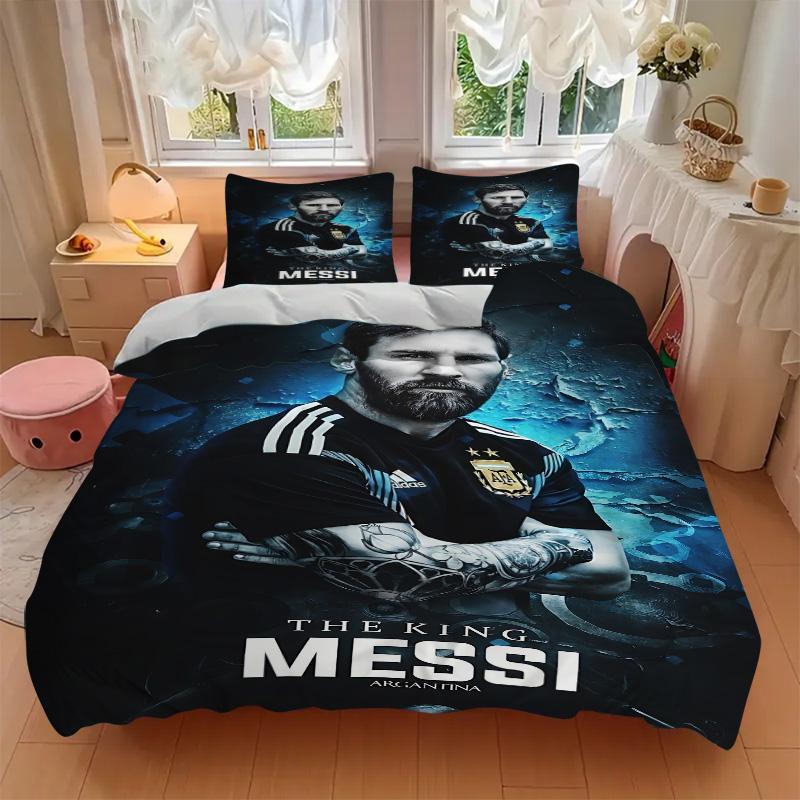 Messi Argentina Legend Print 3Pcs Bedding Setduvet Cover With 2 Bedropillowcase Home Birthday Gift