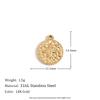 MamacitaSlay Popular biotree heart star moon portrait lucky Chinese "Fu" "Xi" 18K Gold Plated charm  stainless steel jewerely
