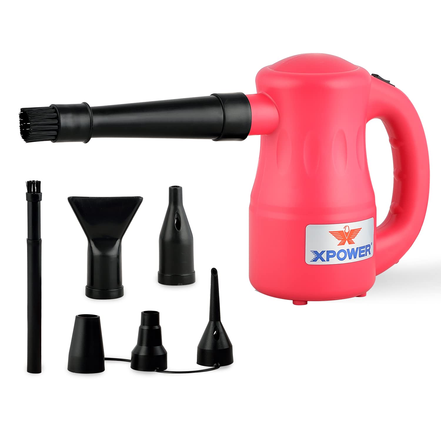 

XPOWER Pet Professional Dryer for Cats and with 6 Low and Powerful Blowing Power B-53 Dryer, Dogs, Nozzles, Noise, (Pink) розовый