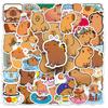 50 Cute Capybara Stickers: Cartoon Animals, Waterproof & Decorative for DIY Laptop & Phone Cases