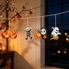 Spooky Party Decorations 6Pcs Halloween Wooden Hanging Decoration, Ghost Pumpkin Eyeball Themed Decoration Ornament with Rope, Holiday Decor Wall