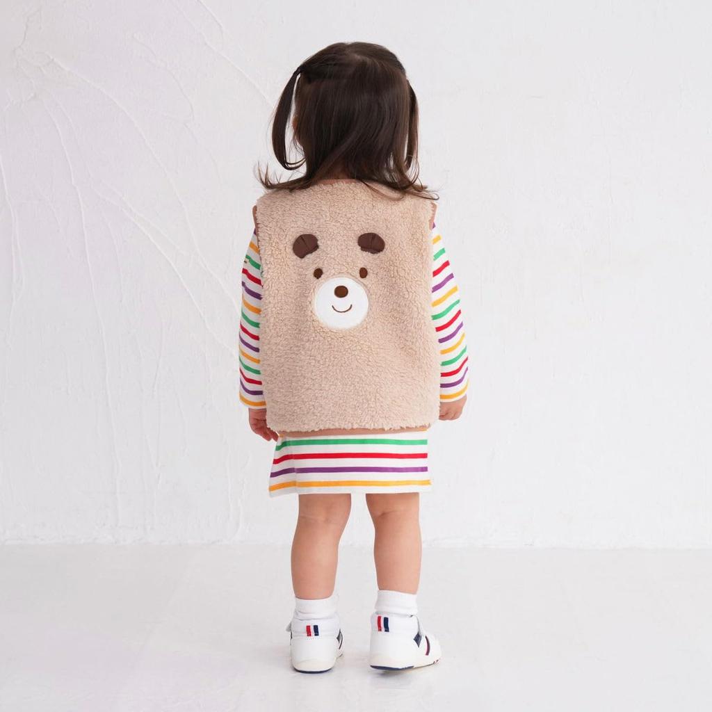 MIKI HOUSE HOT BISCUITS Vest, Boys and Girls, Kids' Clothing, Ivory, Size L (90-100cm), 73-5701-494