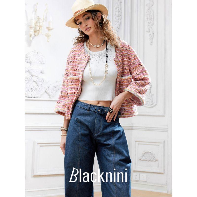 Blacknini Yin Huafu/Coral Sea French Bai Nian JT Tweed Outwear