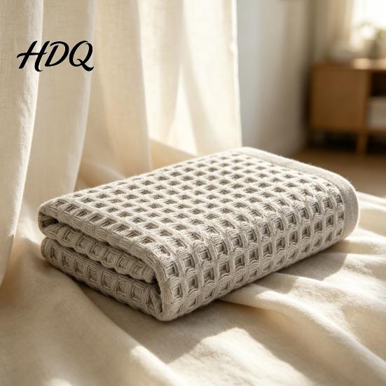 Lightweight Breathable Body Towel Cotton Waffle Towels Quick Dry Bath Soft Natural Guest Absorbent Travel for Bathroom Spa Gym Pool Luxury