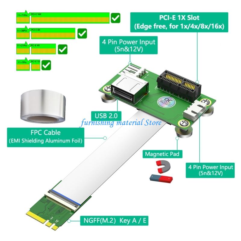 Y5GD M.2 A+E To PCIe WiFi Slot Board for Repair Routing and Hardware Test