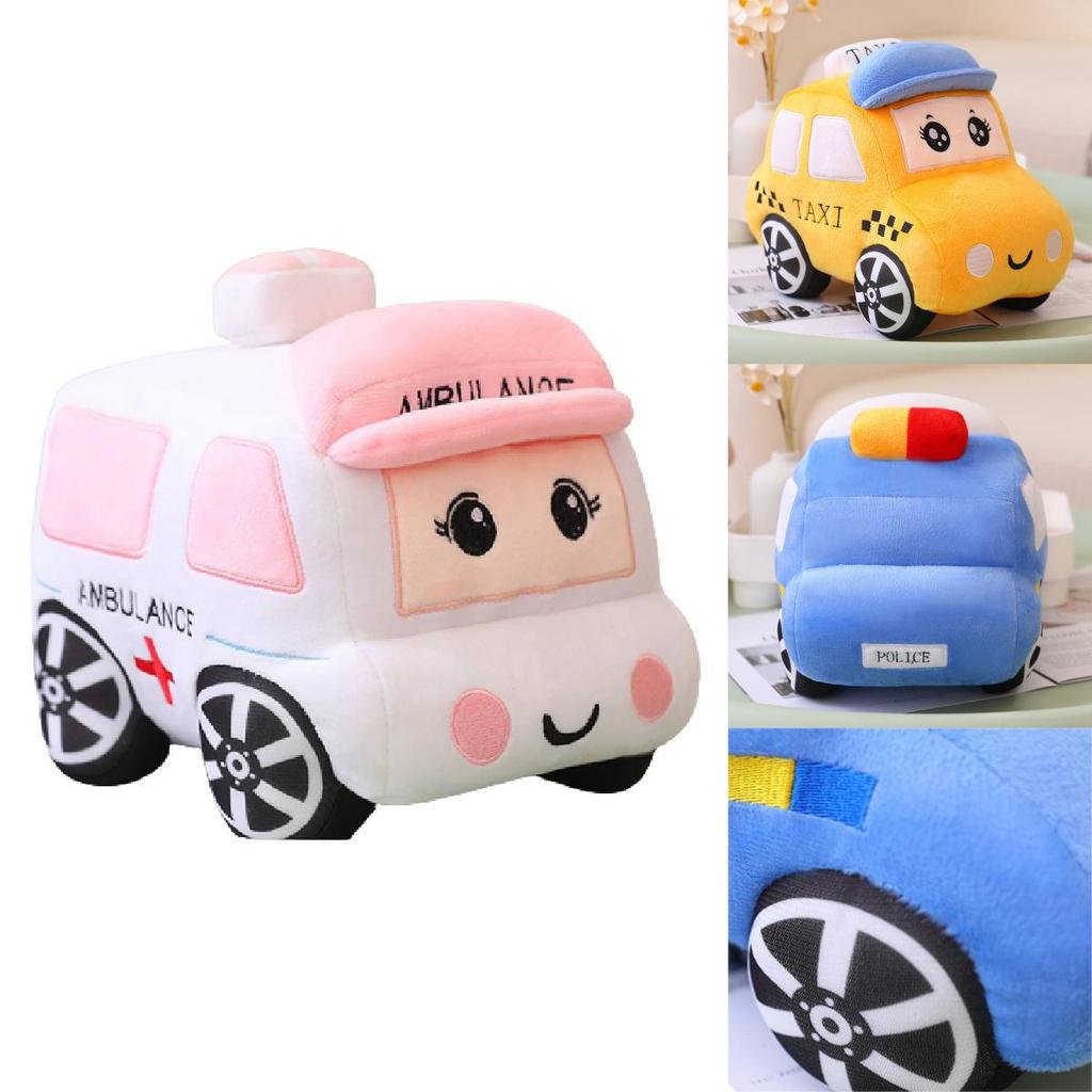 Jouet Peluche Voiture Dessin Animé - Cadeau Parfait Pour les Garçons le Jour des Enfants