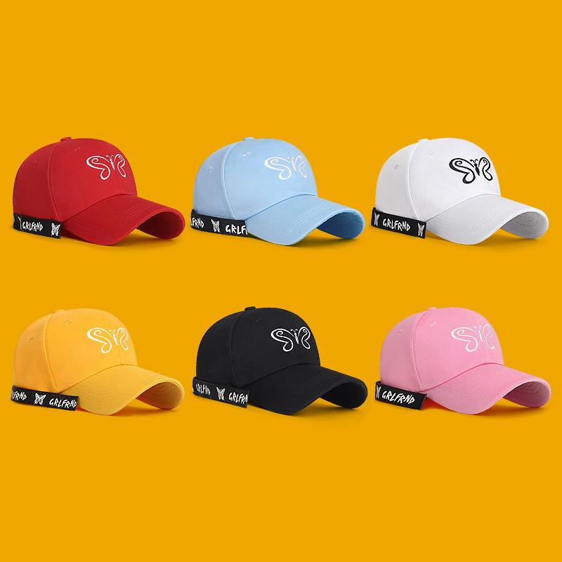 Embroidered Butterfly Sunshade Cap Spring Outing Youth Men Women Ribbon Baseball Cap Snapback Hat Sun Visor Hats Fishing Hat Peak Cap
