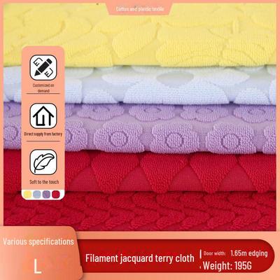 Ayakkabılar ve Şapkalar için Boyalı 100D Polyester Jakarlı Havlu Kumaş