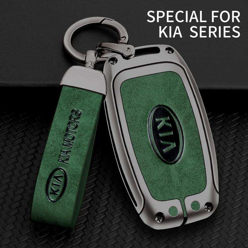SBHX3 Zinc Alloy Leather Car Remote Key Case For KIA Sportage Cerato Optima K2 K3 K4 K5 RIO Picanto Soul Sorento Sedona Accessories