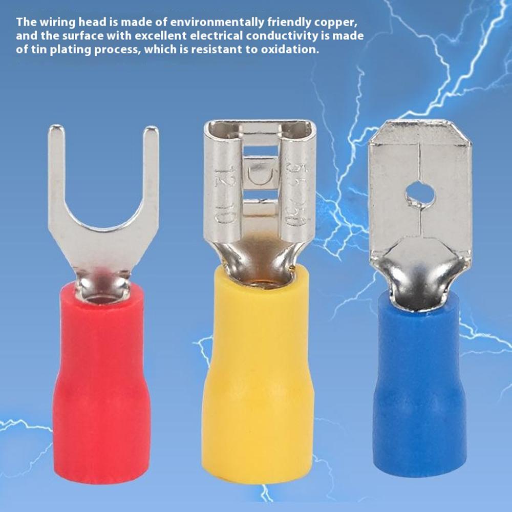 280Pcs Insulated Ring Terminals Assorted Kit Cold Press Electrical Wire Crimp Connectors