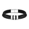 Vnox Free Personalized Family Names Bracelets Gift for Men Dad Grandpa,3-5 Stainless Steel Beads Bracelets, Love Christmas Gift