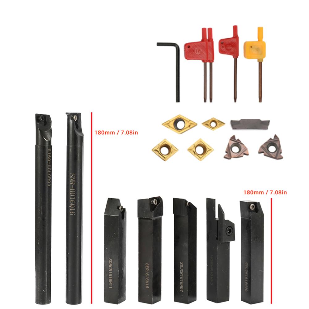 Codolo 8mm 10mm 12mm 16mm Portautensili per tornitura per tornio Barra d'alesatura Utensile per tornio Fresa per tornio CNC Portainserti e inserti per tornitura metallo