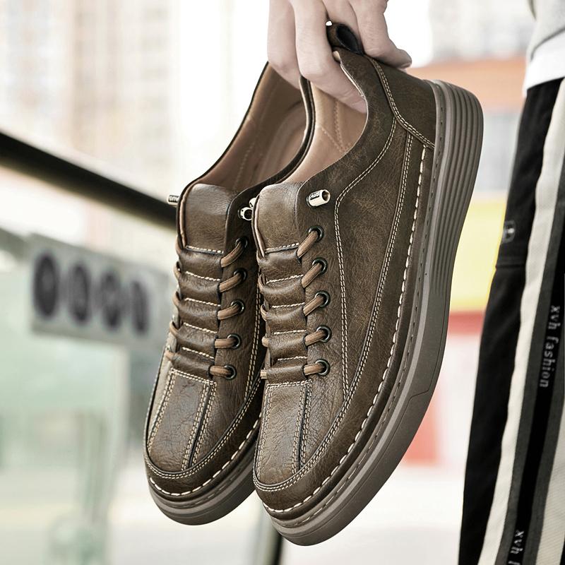 

Мужские кроссовки с мягкой подошвой и эластичной тканью, новая дышащая повседневная обувь на плоской подошве, модные лоферы с одной педалью, элитная брендовая обувь для мужчин 37