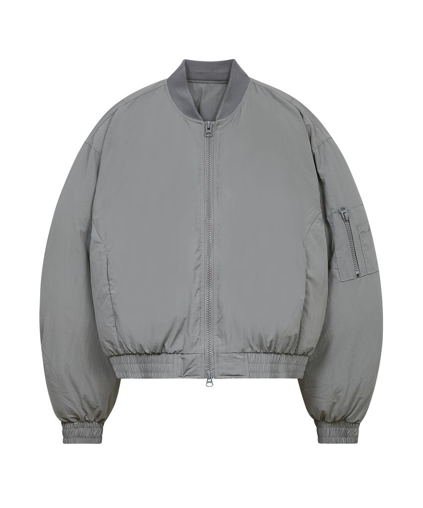 Ironyporno Whiteline 86-Iro300 Padded Ma-1 Oversized Short Padded Jacket Grey