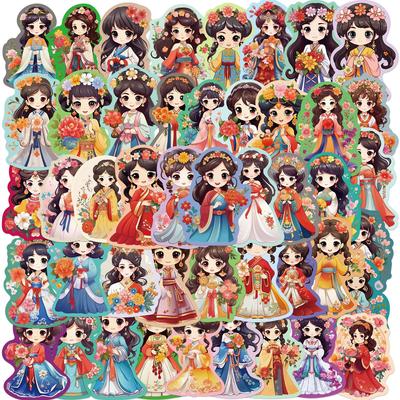 50 Q Version Princess Flower God Graffiti Stickers Guitar Laptop Suitcase DIY Waterproof Stickers