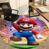 1pc Mario Adventure Office Round Area Rug, Under Office Chairs Bedroom Living Room Home Decor  A1016254