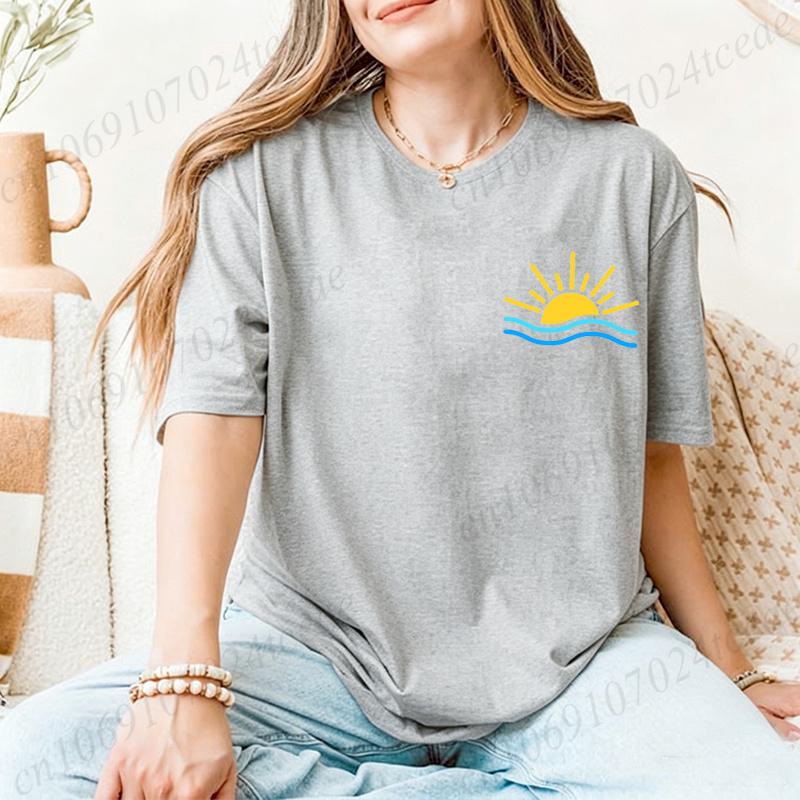 Summer Shirt,Beach Women's T-Shirts,Vacation Tee,Cute Summer Clothes,Girl Women Party Graphic T-Shirts,Trendy Fashion Tshirts