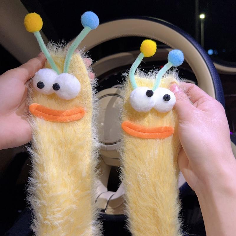 1 Pair Christmas Stockings Funny Monster Socks Autumn Winter Coral Fleece Floor Fuzzy Socks Couple Sleep Sock