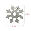 Snowflake Type 18-in-1 Multi-Function Wrench Lightweight Portable Repair Tool Alloy Octagonal Carry Anywhere Handyman Gear