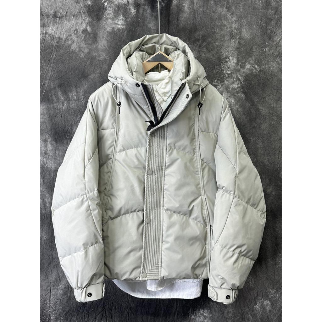 Herren Modische Verdickte Daunen-Pufferjacke mit Kapuze - Winterwärme mit Hochwertigen Weißen Entendaunen