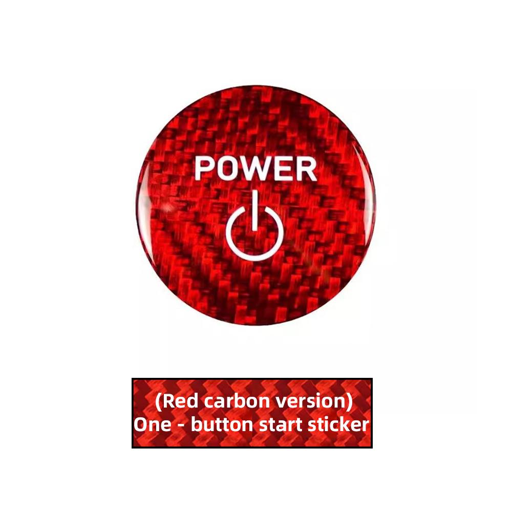 Suitable for Toyota Car One-Touch Start Button Cover, BVNSGH6 Real Carbon Fiber Hard Stop Switch Decorative Cover Interior Sticker, Prius