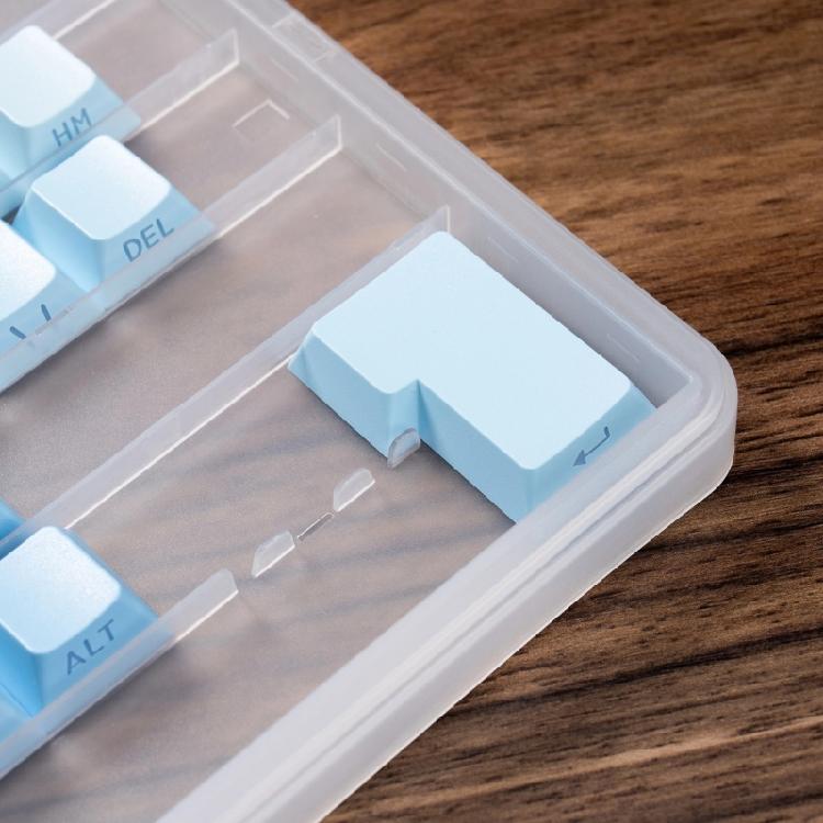 Tydligt förvaringsfodral för tangentbordstillbehör Anti-halkbas och dammtålig design för mekaniska tangentbord Keycap