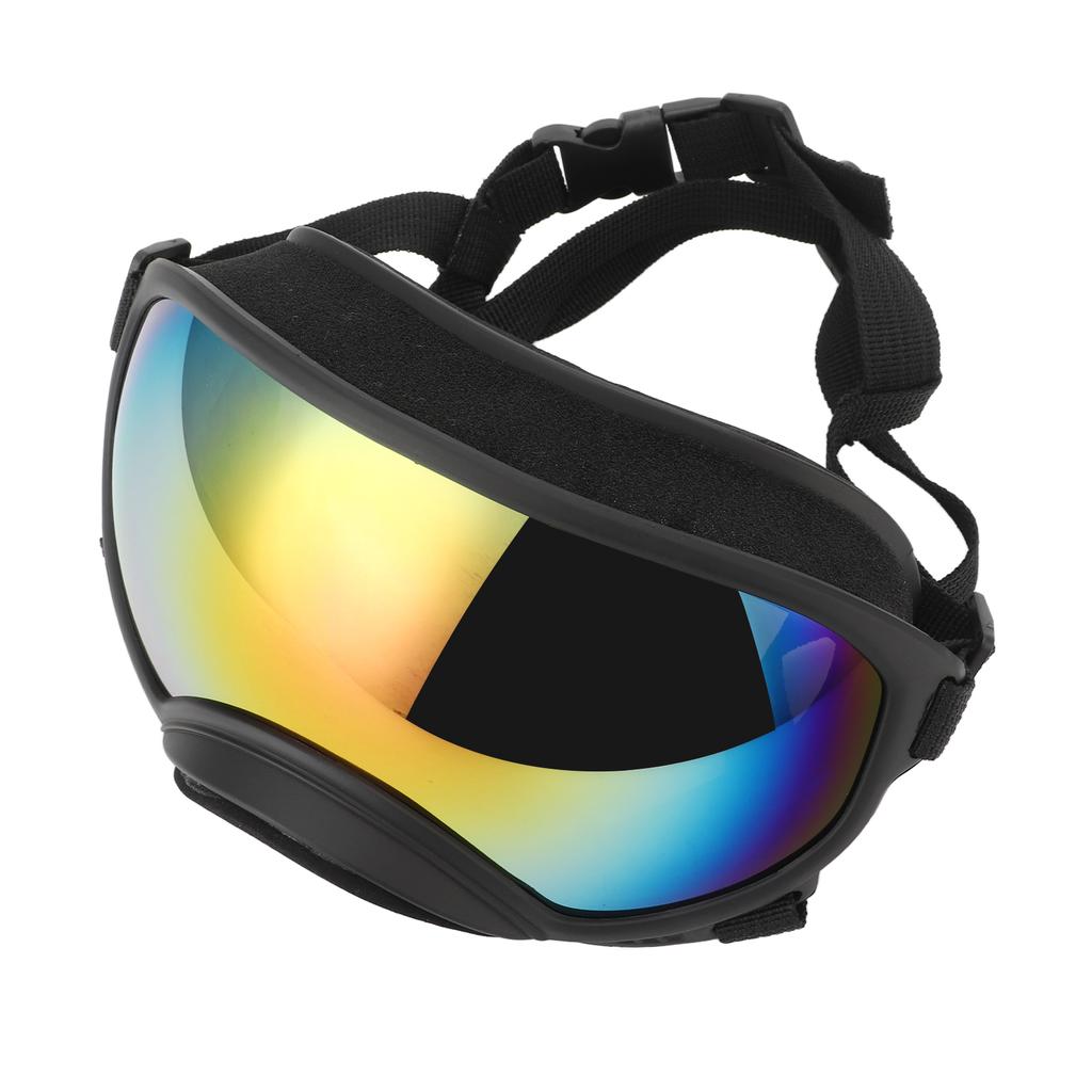 Dog Goggles Anti UV Strong Impact Resistance Adjustable Elastic Large Breed Dog Goggles Pet Sunglasses Red Eyeglass