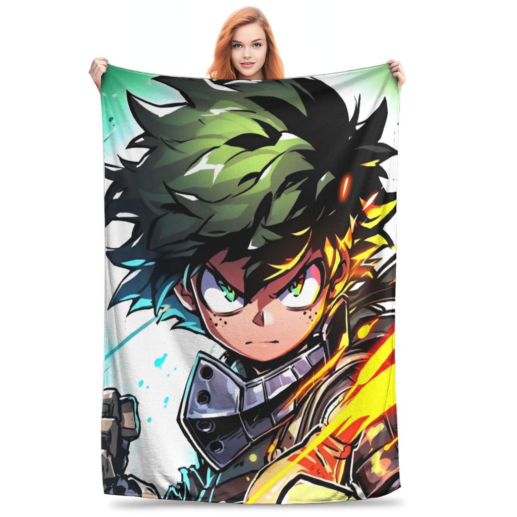 My Hero Academia Decke Liebst du Bakugou wirklich Wolldecken Sommer Klimaanlage Dekoration Weiche Warme Tagesdecke,