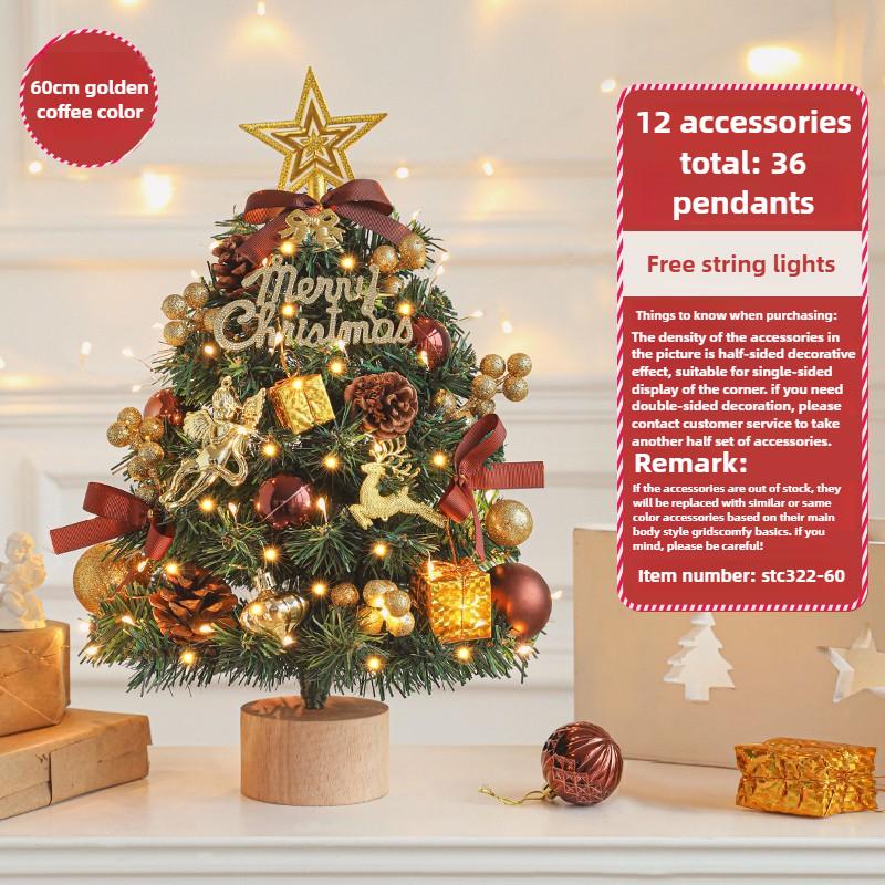 For New Christmas Tree Home Small Desktop Ornament Diy Material Packaging Decoration Christmas Decoration Mini Christmas Tree