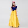 Yixiaoyi Snow White Cosplay Dress Adult Princess Costume with Cape and Headwear