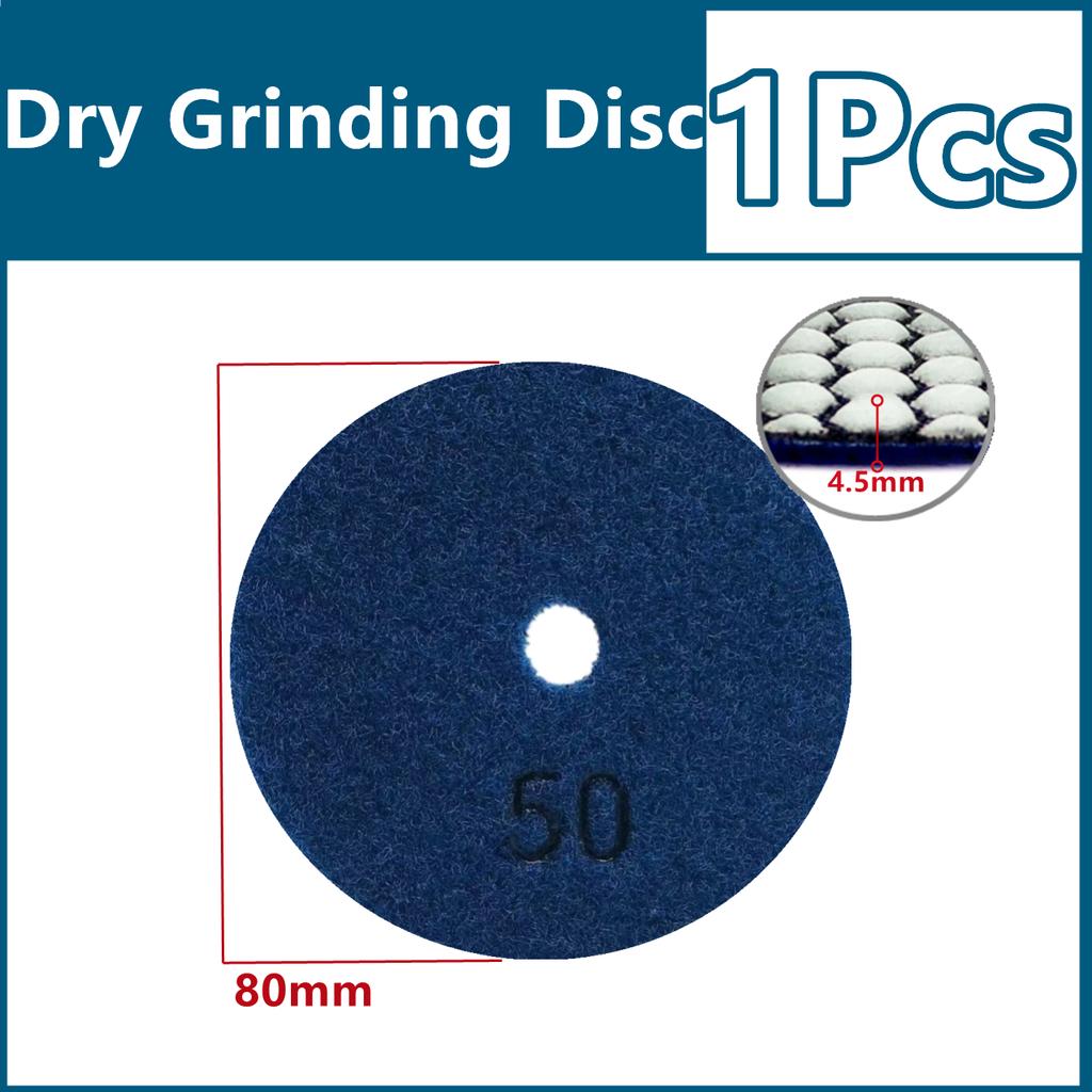 1PCS 80mm Dry Polishing Pad Sharp Flexible Diamond Polishing Pads For Granite Marble Stone Concrete  Dry  grinding disc