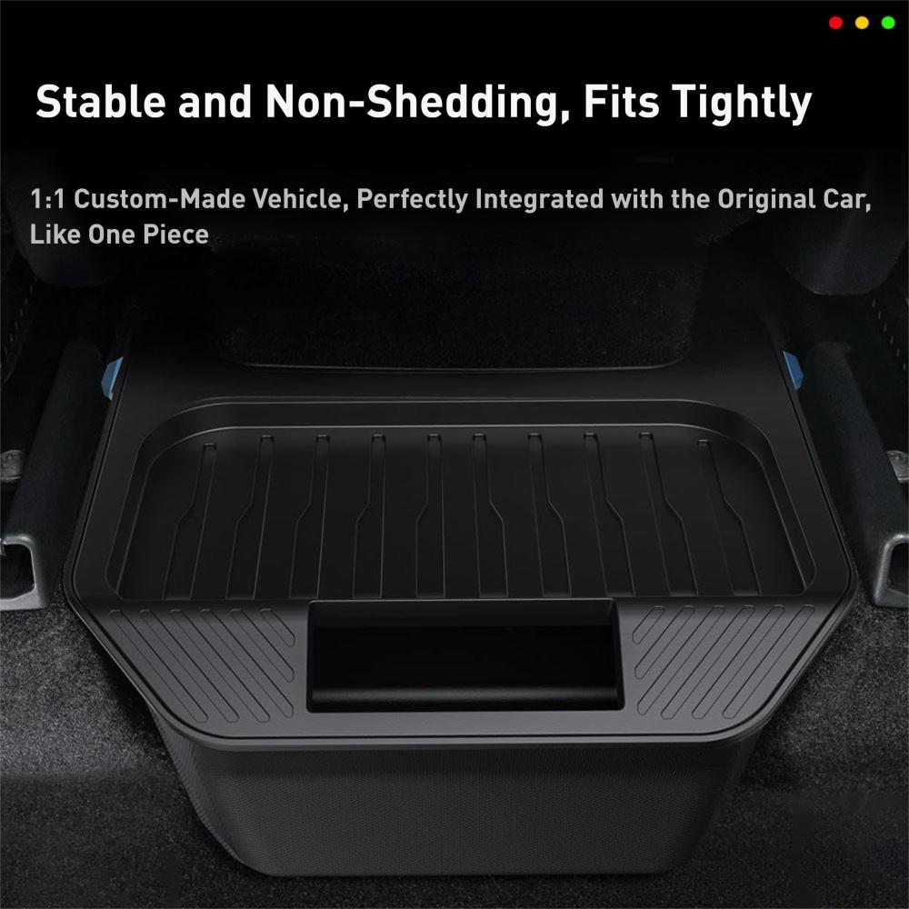 Rear Seat Storage Box For Tesla Model Y Juniper Organizer Center Console Bins Backseat Trash Can Garbage Accessories