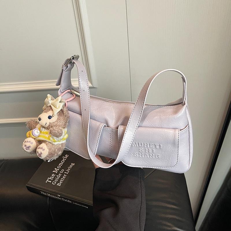 Niche underarm bag women's new trendy fashion portable baguette bag simple shoulder messenger bag