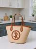 Korean Style Women's Straw Tote Bag - Large Capacity Woven Shoulder Bag for Beach or Commuting