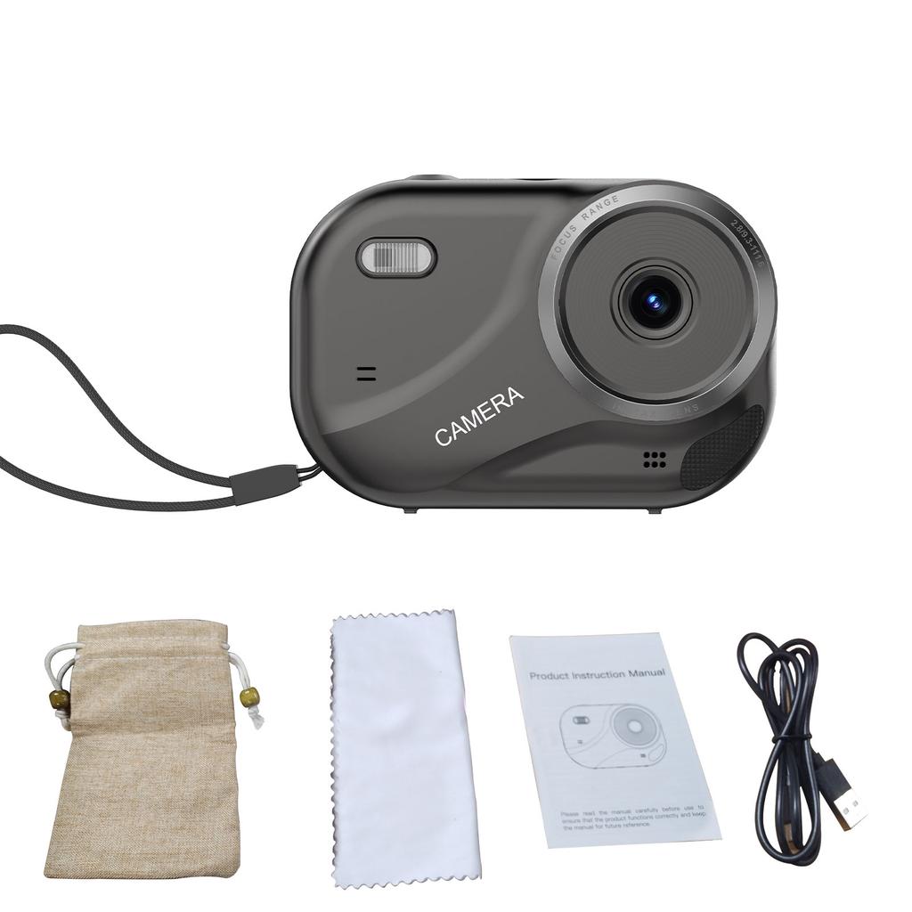 4K Digital Camera 16X Zoom 48MP with Flashlight 32GB Card for Teens Boys Girls Travel Size