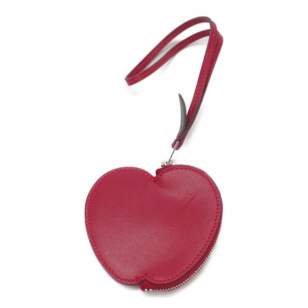 

HERMES 070655CK Coin case Red Women