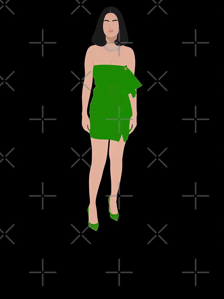 Selena Gomez Lineless Illustration Oversized T-Shirt