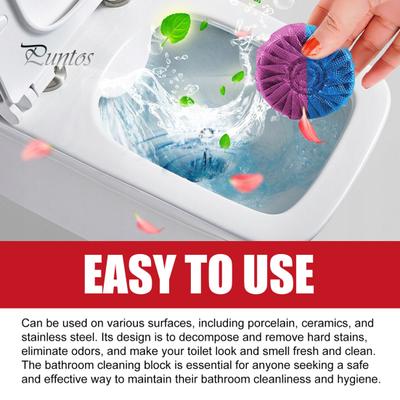 Compresse detergenti automatiche per WC da 4 pezzi, ad azione rapida, a dissoluzione rapida, blocchi per la pulizia del serbatoio del WC del bagno a lunga durata