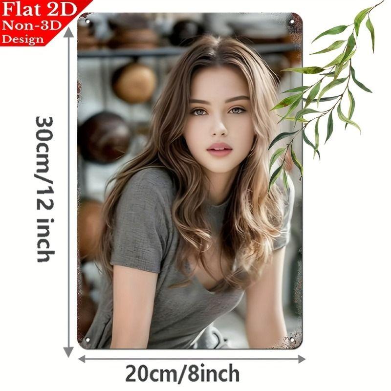 Retro Metal Tin Sign Sexy Woman Wall Art Home Decor 8x12 Inch 20x30 cm