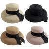 Women Girls Straw Cap Hepburn Style Lightweight Braided Caps One Size Multiple Color Elegant Lady Daily Accessories