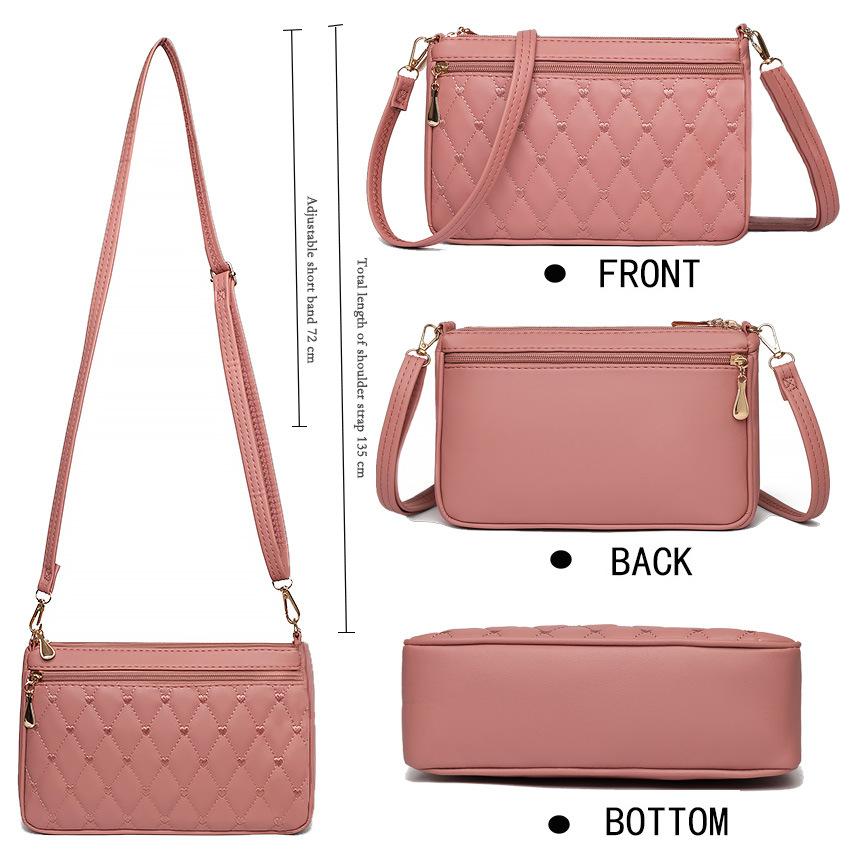 2025 summer new large-capacity women's messenger bag versatile quilted shoulder women's bag