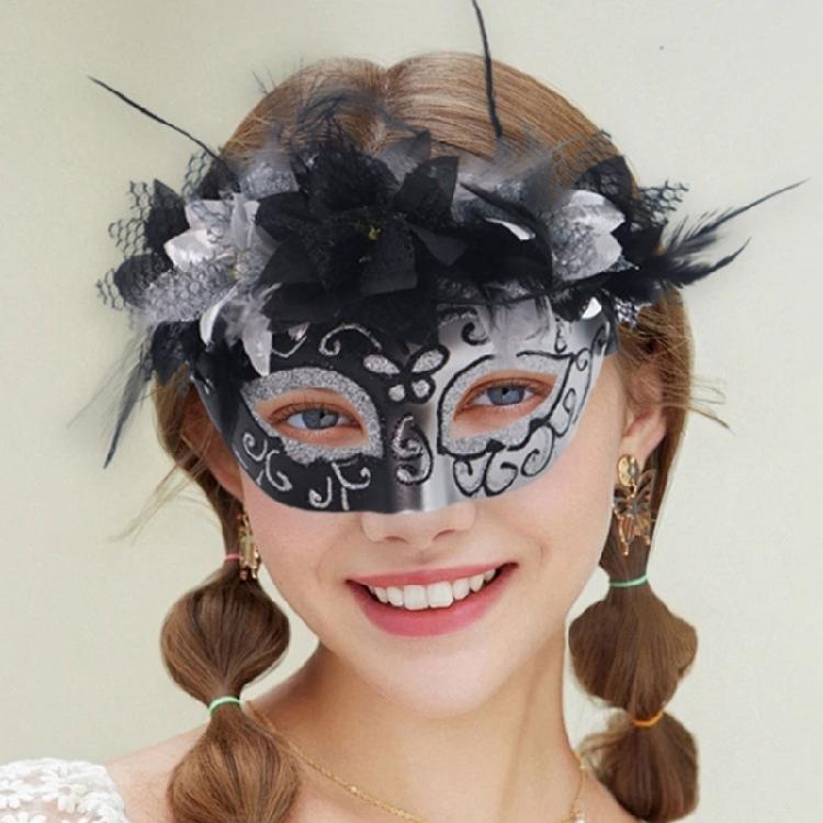 Máscara de Plumas Máscara de Mascarada Máscara de Media Cara Máscara de Plumas Cosplay para Hombres Mujeres Mascarada Halloween Cosplay