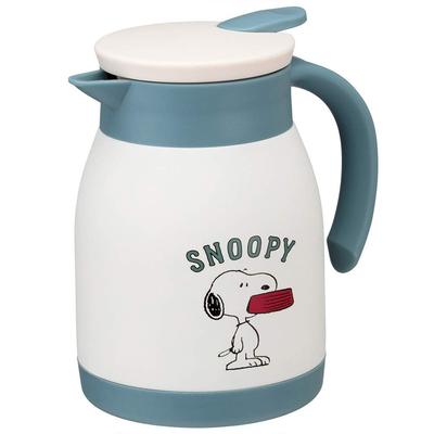 Skater Stainless Steel Tabletop Pot Wide Mouth Pitcher Thermos 600ml Snoopy Peanuts VSP6 Insulated/Cold-Preserving Vacuum-Proof Double-Walled