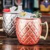 1PCS Cocktail Cup 550ml Hammered Copper Plated Moscow Mule Mug - Beer/Coffee Cup for Enhanced Flavor Experience Tazas Bar Tool