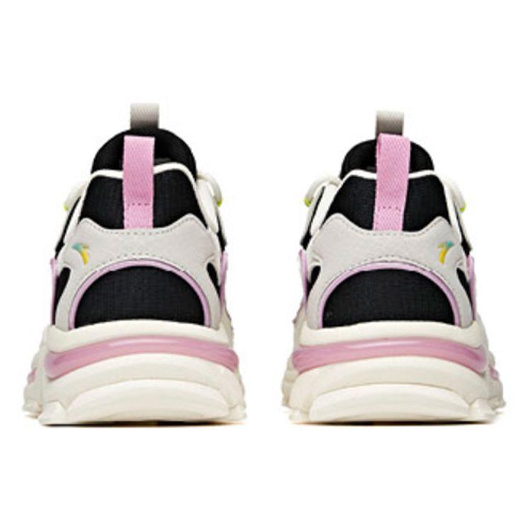 Anta Shock Absorbing Non-Slip Wear-Resistant Low-Top Sports Casual Shoes Women sneaker Black White 122028899-2