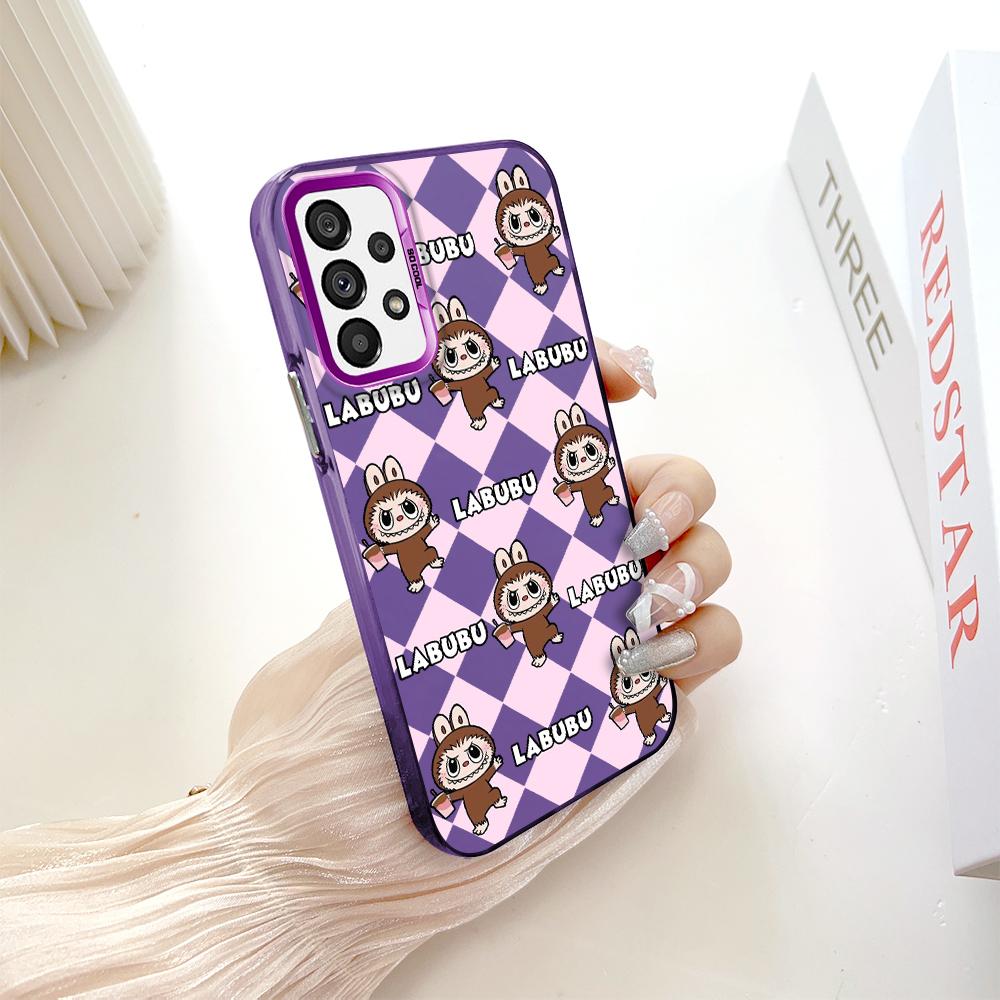 Painted Pattern Colorful Sliver Double Sided Hard Shell Shockproof Anti-fall Phone Casing for Samsung